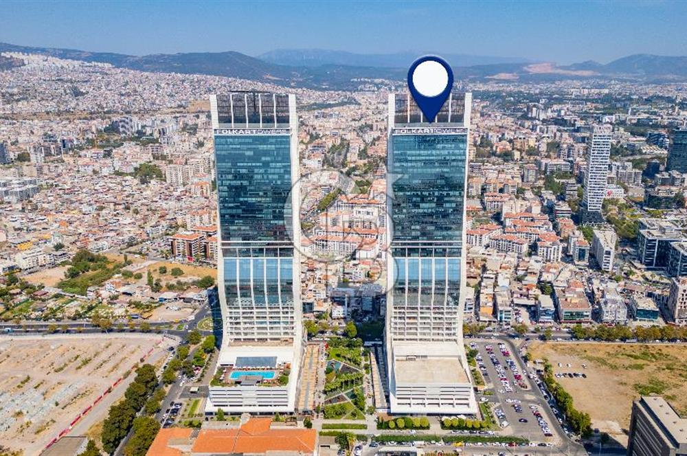 İzmir'in Kalbi Folkart Towers'ta 1+1 95 M2 ATip Satılık Rezidans