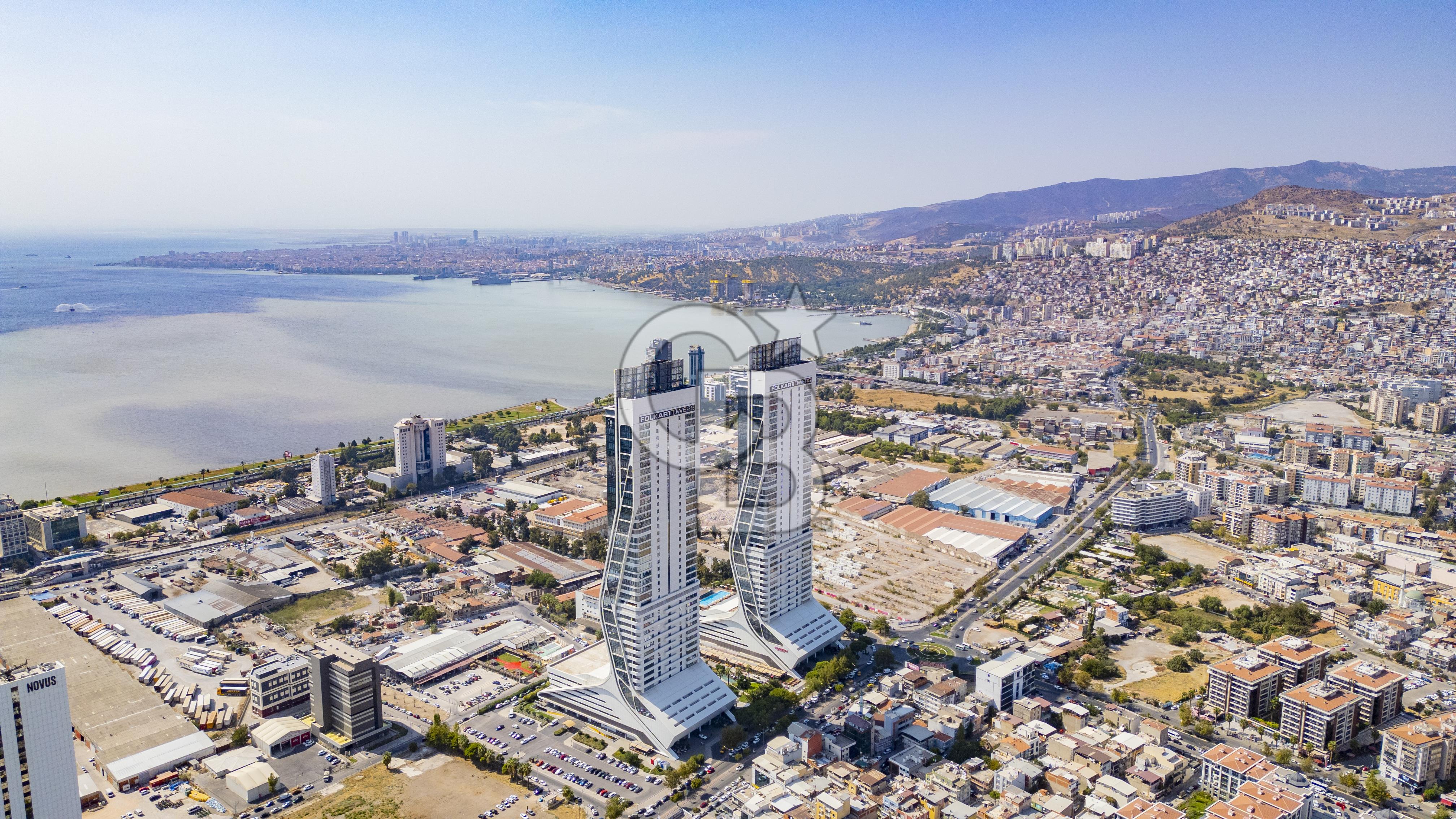 İzmir'in Kalbi Folkart Towers'ta 1+1 95 M2 ATip Satılık Rezidans