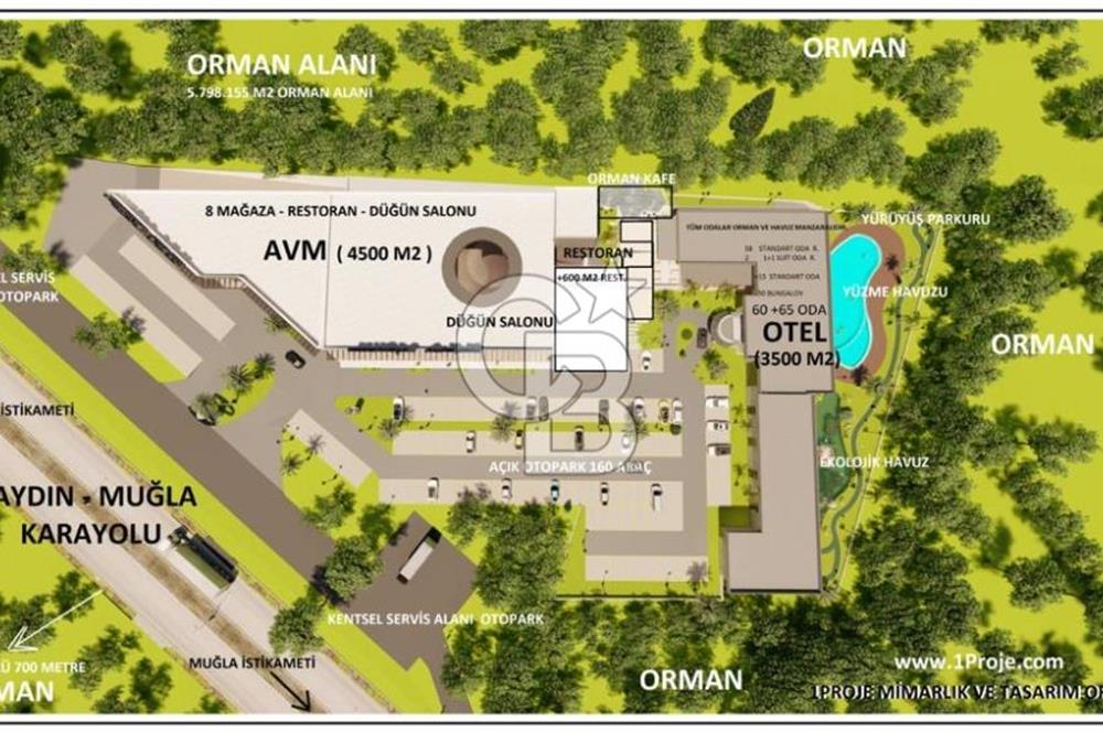 Muğla Menteş Gülağzı Emsalsiz 11.537 m² İki Parsel Satılık Arsa