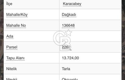 CB CITY'DEN BURSA KARACABEY'DE SATILIK TARLA