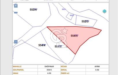 Muğla Menteşe Dağpınarı Mahallesi’nde 1.751,43 m² Satılık Tarla
