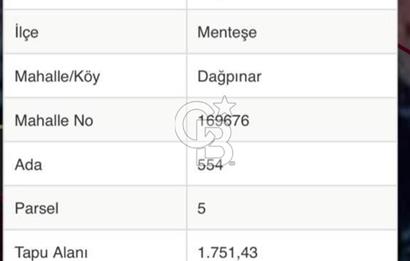 Muğla Menteşe Dağpınarı Mahallesi’nde 1.751,43 m² Satılık Tarla
