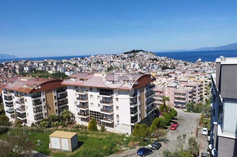 KUŞADASI İKİÇEŞMELİK'TE 3+1 TERASLI DENİZ MANZARALI ÇATI DUBLEKSİ