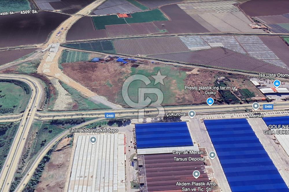 MERSİN TARSUS D-400 OTOBAN GİRİŞİ 4.097 M² SANAYİ İMARLI ARSA