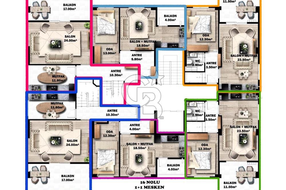 EDREMİT'DE LÜKS PROJEDEN SATILIK 1+1 DAİRE 