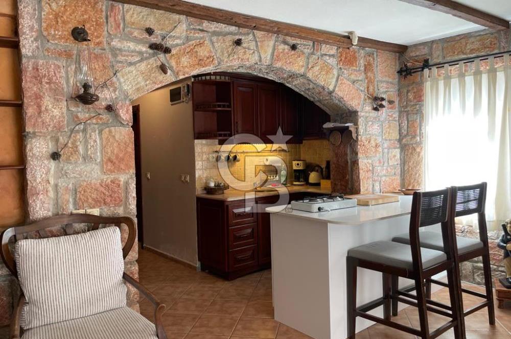 Yzlık Kiralık 1+1 Havuzlu Full Manzaralı Taş Ev 