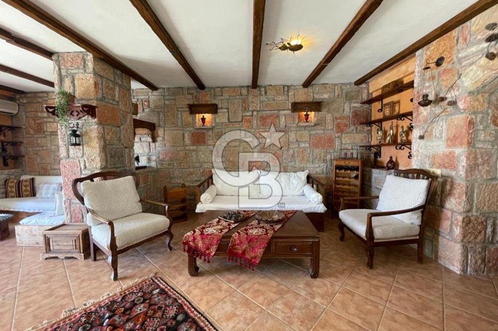 Yzlık Kiralık 1+1 Havuzlu Full Manzaralı Taş Ev 