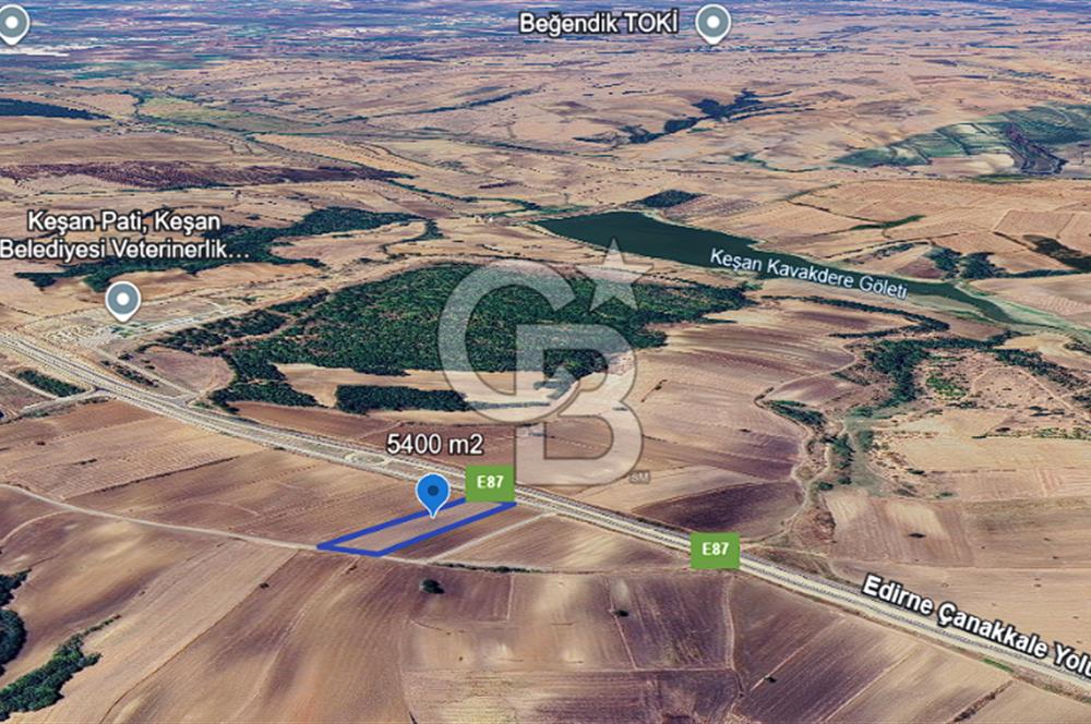 SATILIK EDİRNE KEŞAN'DA 5400M² OTOYOLA CEPHELİ YATIRIMLIK ARSA