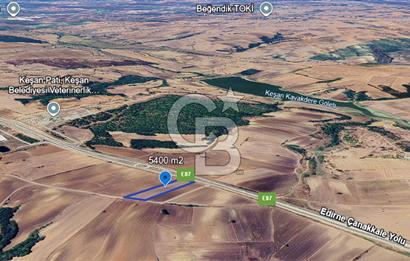 SATILIK EDİRNE KEŞAN'DA 5400M² OTOYOLA CEPHELİ YATIRIMLIK ARSA