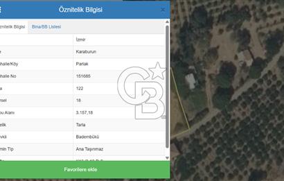 KARABURUN BADEMBÜKÜ'nde 3.157 m² YATIRIMLIK TARLA!