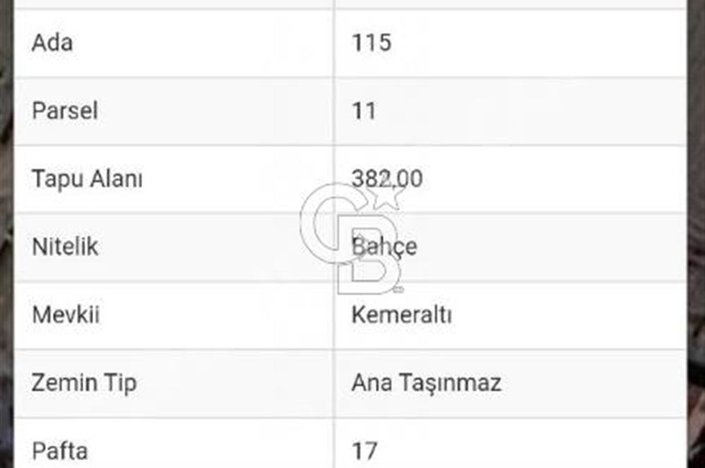 CB THETA dan Isparta Keçiborlu da 380 m2 Bahçe