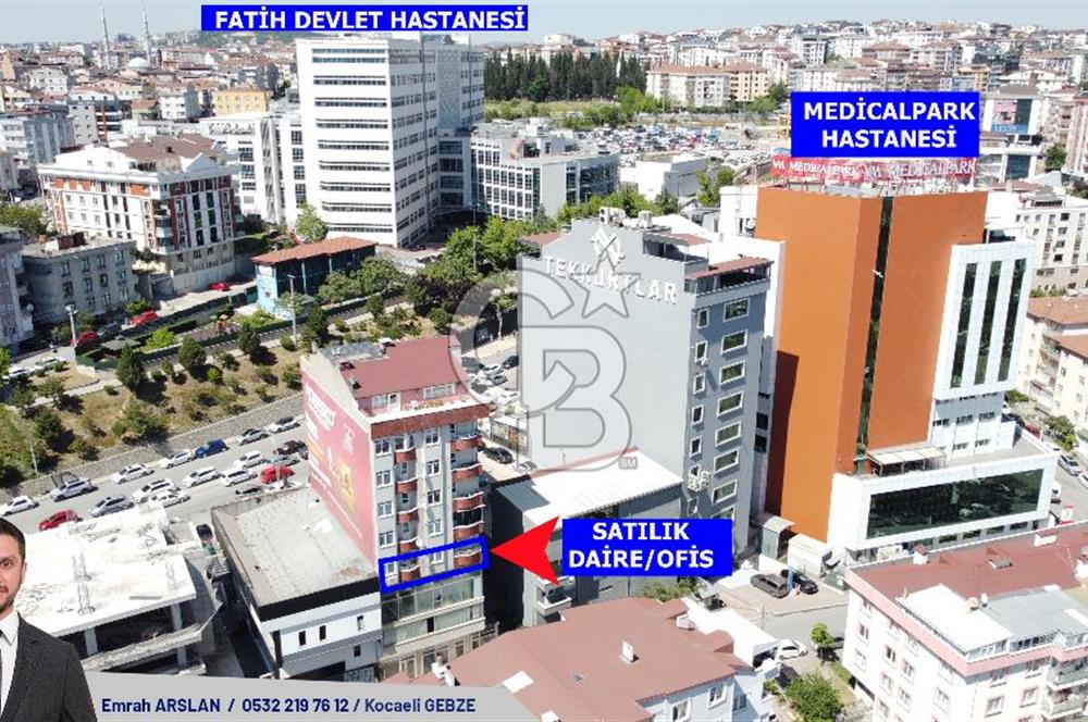 Gebze Devlet Hastanesinin Ve Metro İstasyonu Yanı Satılık Ofis