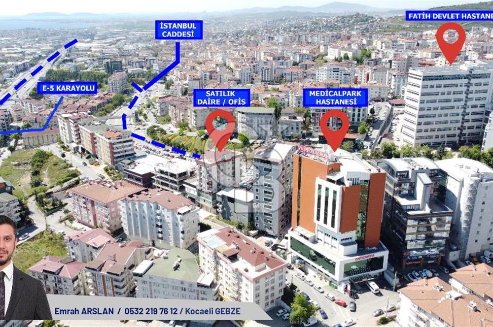 Gebze Devlet Hastanesinin Ve Metro İstasyonu Yanı Satılık Ofis