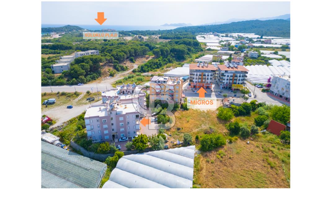 ANTALYA DEMRE BÜYÜKKUM'DA DENİZE YÜRÜME MESAFESİNDE 3+1 DAİRE