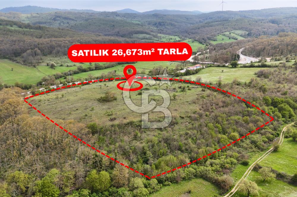 CB AMBIANCE'DAN MKP'DA 26.673m2 ÇİFTLİK İÇİN UYGUN KÖY İÇİ BAHÇE