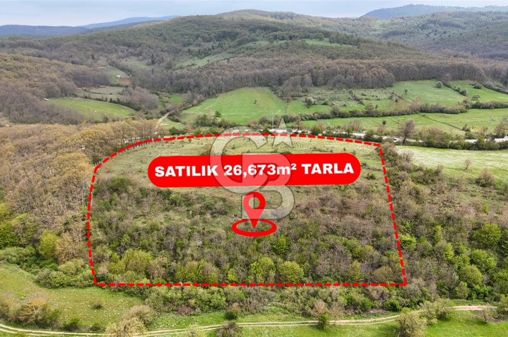 CB AMBIANCE'DAN MKP'DA 26.673m2 ÇİFTLİK İÇİN UYGUN KÖY İÇİ BAHÇE