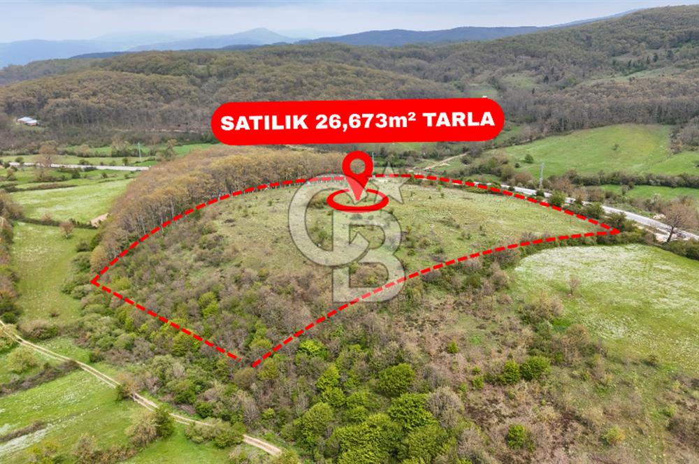 CB AMBIANCE'DAN MKP'DA 26.673m2 ÇİFTLİK İÇİN UYGUN KÖY İÇİ BAHÇE
