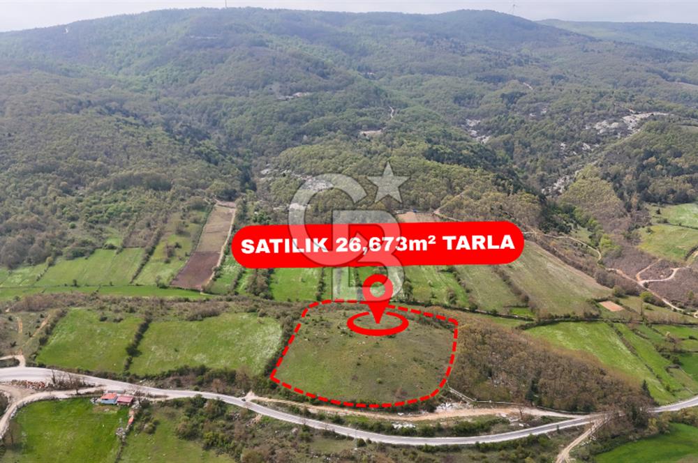 CB AMBIANCE'DAN MKP'DA 26.673m2 ÇİFTLİK İÇİN UYGUN KÖY İÇİ BAHÇE