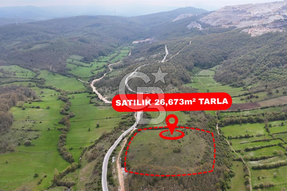 CB AMBIANCE'DAN MKP'DA 26.673m2 ÇİFTLİK İÇİN UYGUN KÖY İÇİ BAHÇE