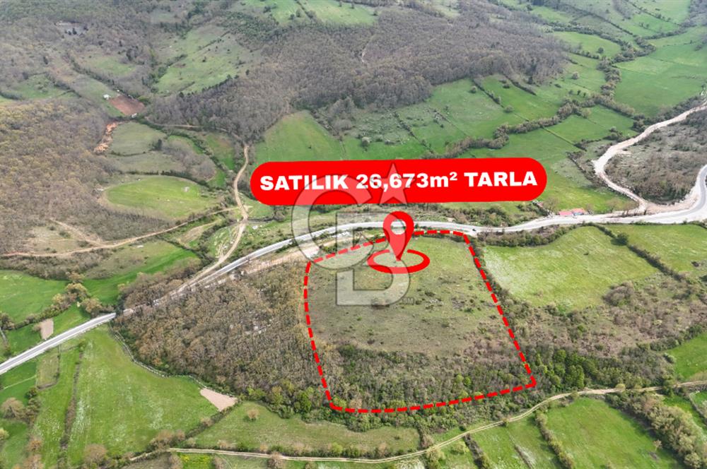 CB AMBIANCE'DAN MKP'DA 26.673m2 ÇİFTLİK İÇİN UYGUN KÖY İÇİ BAHÇE