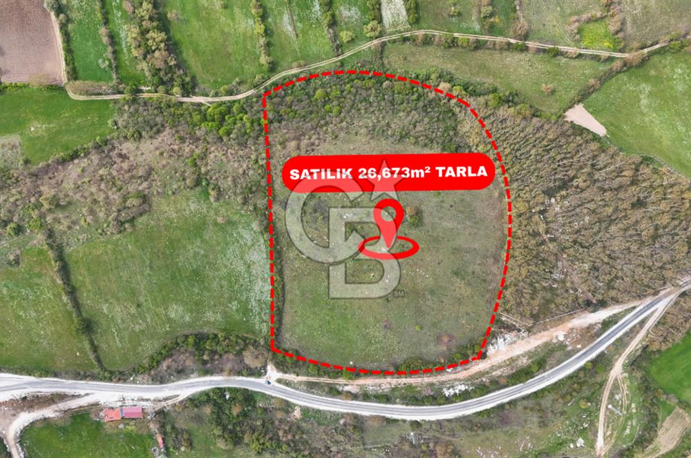 CB AMBIANCE'DAN MKP'DA 26.673m2 ÇİFTLİK İÇİN UYGUN KÖY İÇİ BAHÇE