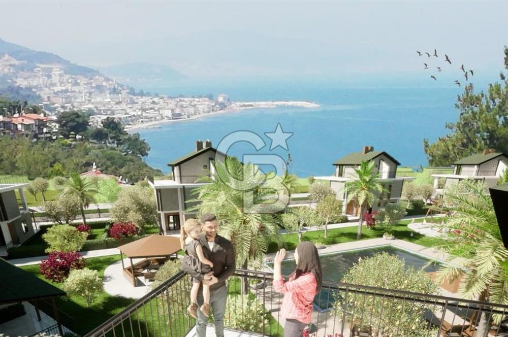 CB AMBIANCE'DAN KURŞUNLU'DA DENİZ MANZARALI LÜKS İKİZ VİLLALAR
