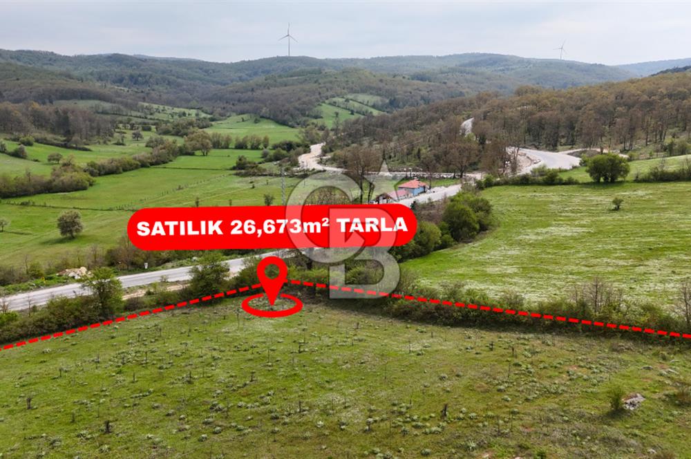 CB AMBIANCE'DAN MKP'DA 26.673m2 ÇİFTLİK İÇİN UYGUN KÖY İÇİ BAHÇE