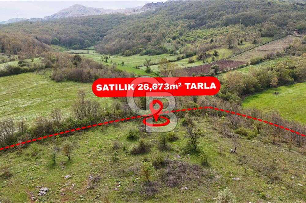 CB AMBIANCE'DAN MKP'DA 26.673m2 ÇİFTLİK İÇİN UYGUN KÖY İÇİ BAHÇE