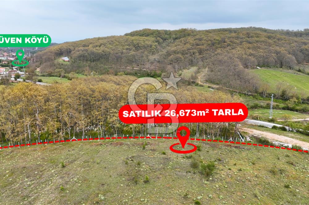 CB AMBIANCE'DAN MKP'DA 26.673m2 ÇİFTLİK İÇİN UYGUN KÖY İÇİ BAHÇE
