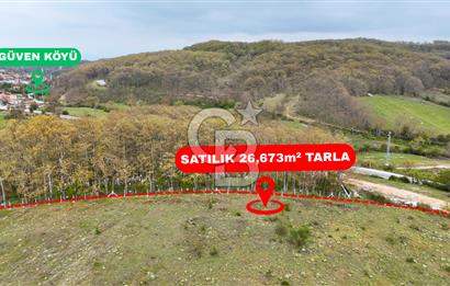 CB AMBIANCE'DAN MKP'DA 26.673m2 ÇİFTLİK İÇİN UYGUN KÖY İÇİ BAHÇE