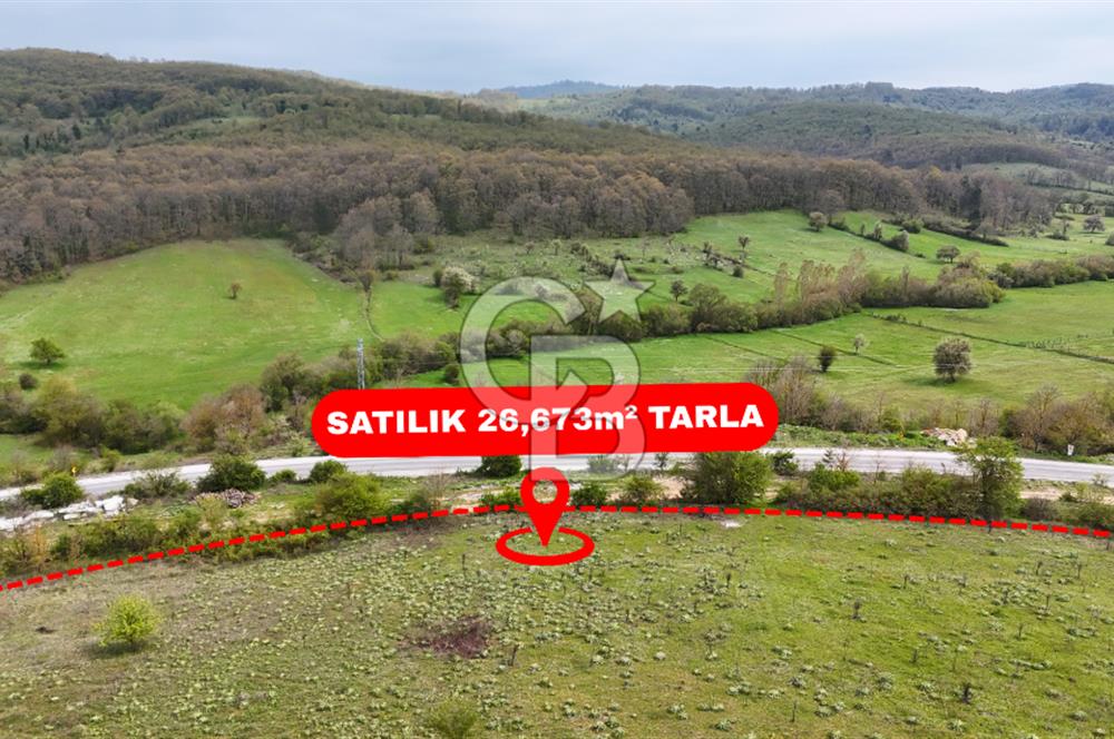 CB AMBIANCE'DAN MKP'DA 26.673m2 ÇİFTLİK İÇİN UYGUN KÖY İÇİ BAHÇE