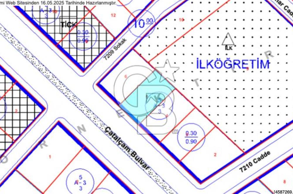 ATAKUM ÇATALÇAM SAHİL TARAFINDA YATIRIMLIK 483m2 SATILIK ARSA