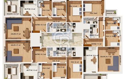 BEŞİRLİ'DE ŞEHİR VE DENİZ MANZARALI SATILIK 3+1 SIFIR DAİRE