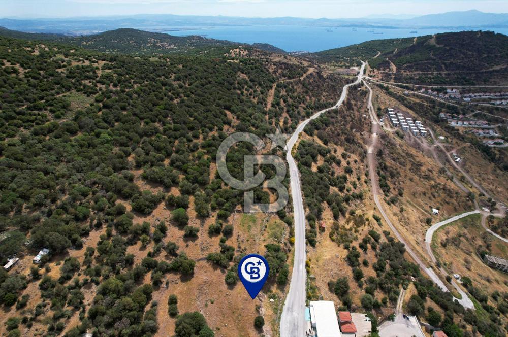 ÇANDARLI'DA 642 m² DENİZ MANZARALI ÖNÜ KAPANMAZ ARSA