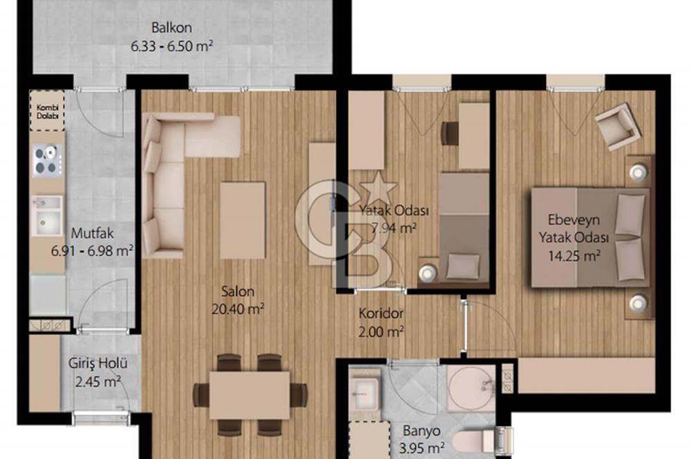 Soyak Siesta 1. Etap 2+1 Kiralık Daire Fulya Tok tan