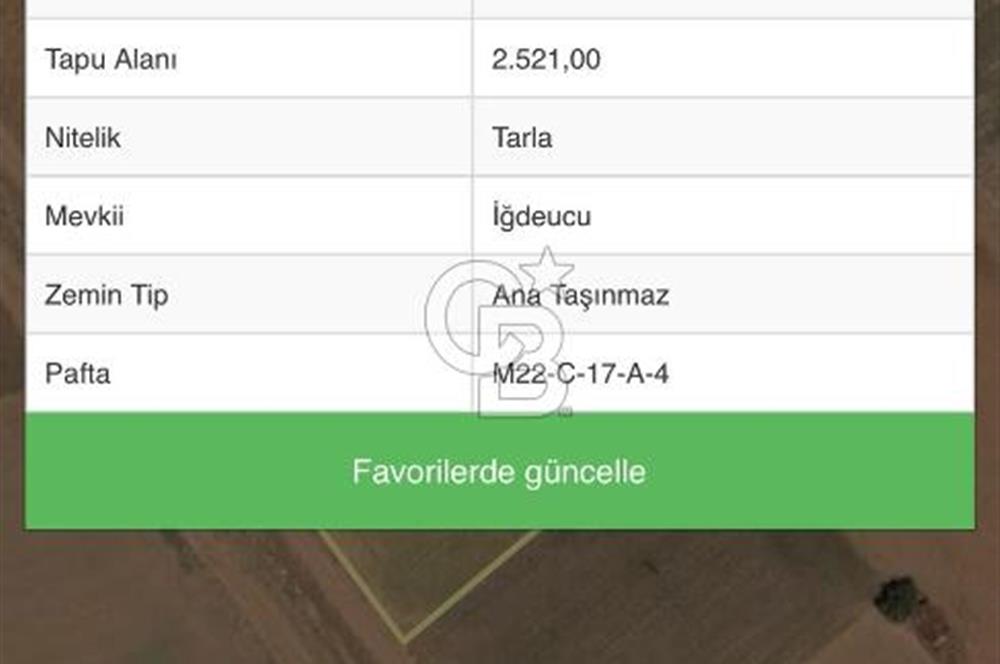 Serinhisar Cumhuriyet Mah.Ana Yola Yakın 2.521 m² Satılık Tarla