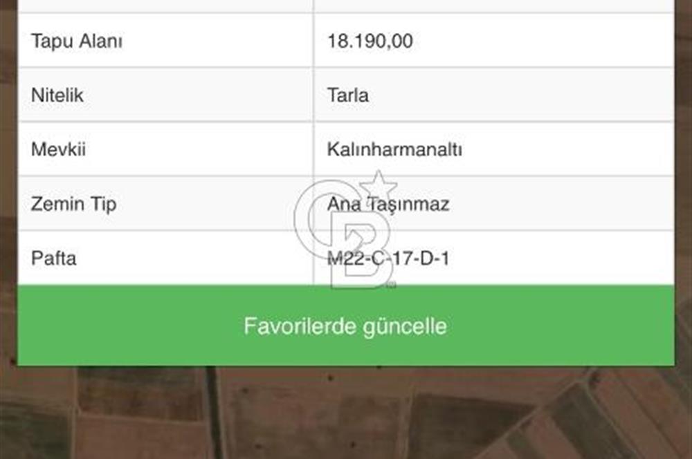 Serinhisar Cumhuriyet Mahallesinde 18.190 m² Satılık Tarla