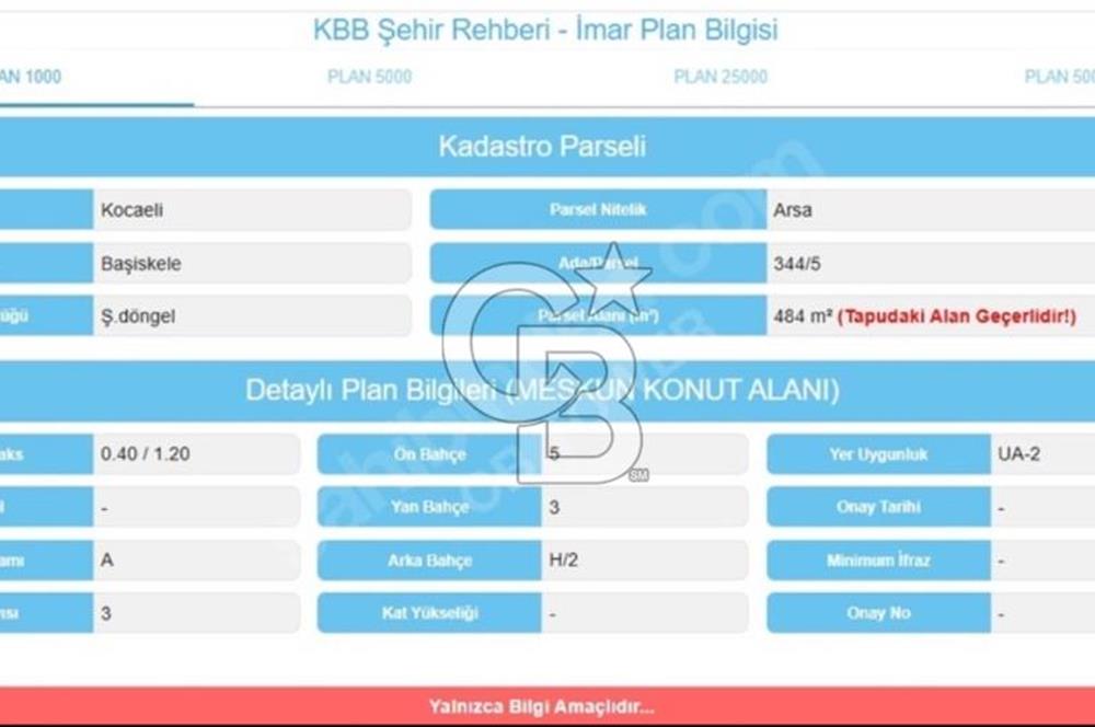 CB TOWER'DAN BAŞİSKELE DÖNGEL'DE SATILIK ARSA.