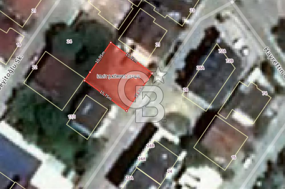 CB TOWER İZMİT MERKEZ'DE T3 TİCARİ İMARLI 218 M² SATILIK ARSA