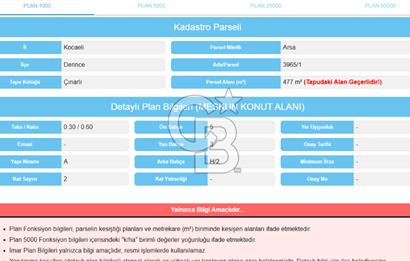 DERİNCE FATİH SULTAN'DA VİLLA İMARLI 477 M² SATILIK ARSA