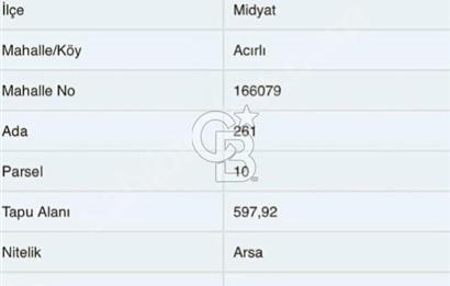 Mardin Midyat Acırlı Konut İmarlı Arsa