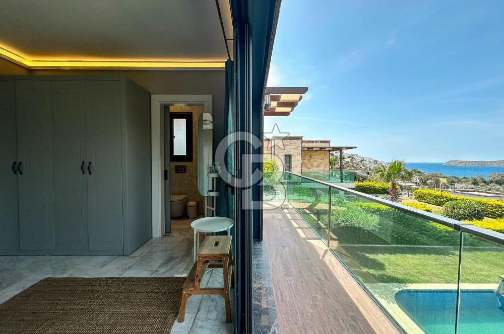 GÜMÜŞLÜK DENİZ MANZARALI ÖZEL PEYZAJLI 200M2 4+1 HAVUZLU VİLLA