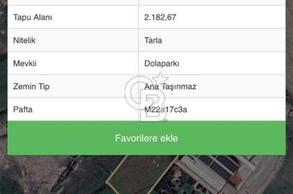 Zafer Mahallesi Küçük Sanayi Alanı 2182 m² Satılık Arsa