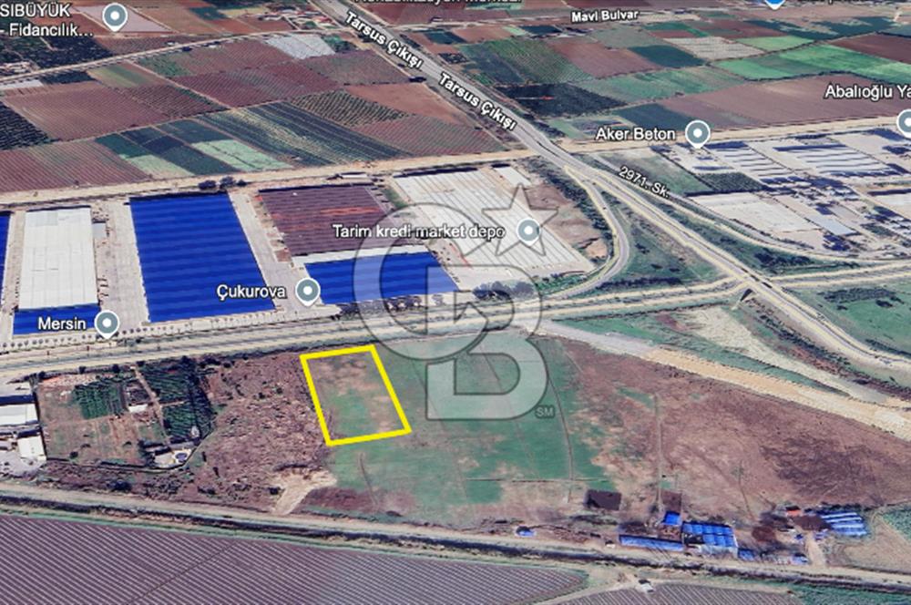 MERSİN TARSUS D-400 YOLU ÜZERİ OTOBAN GİRİŞİ 4.871 M² SANAYİ İMARLI ARSA