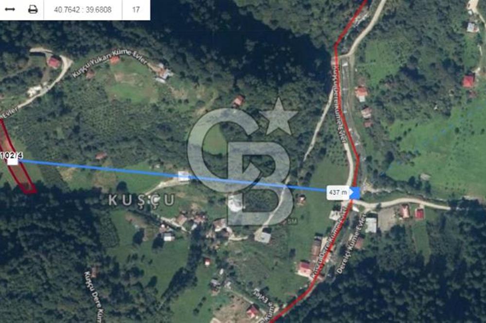 TRABZON MAÇKADA 1450 m2 YOLA CEPHE SATILIK ARAZİ