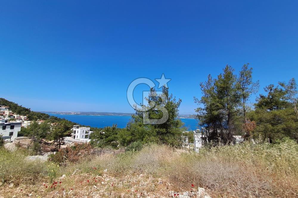 Akbük Çukur Mevkiinde Projeli, Panoramik Deniz Manzaralı Arsa!
