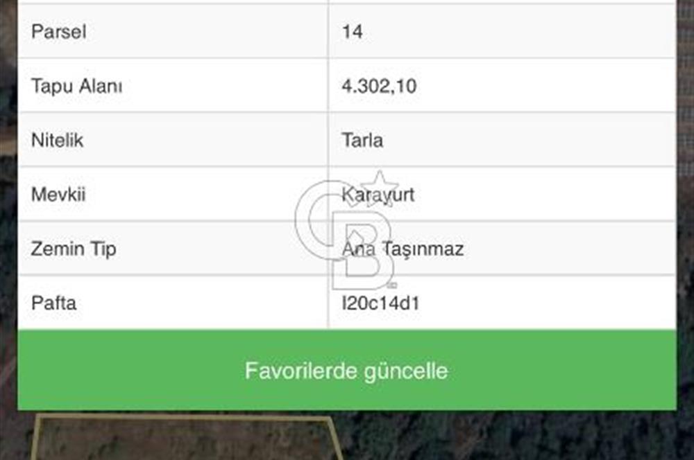 SATILIK YATIRIMLIK ARSA – DURSUNBEY SARNIÇ MAHALLESİ