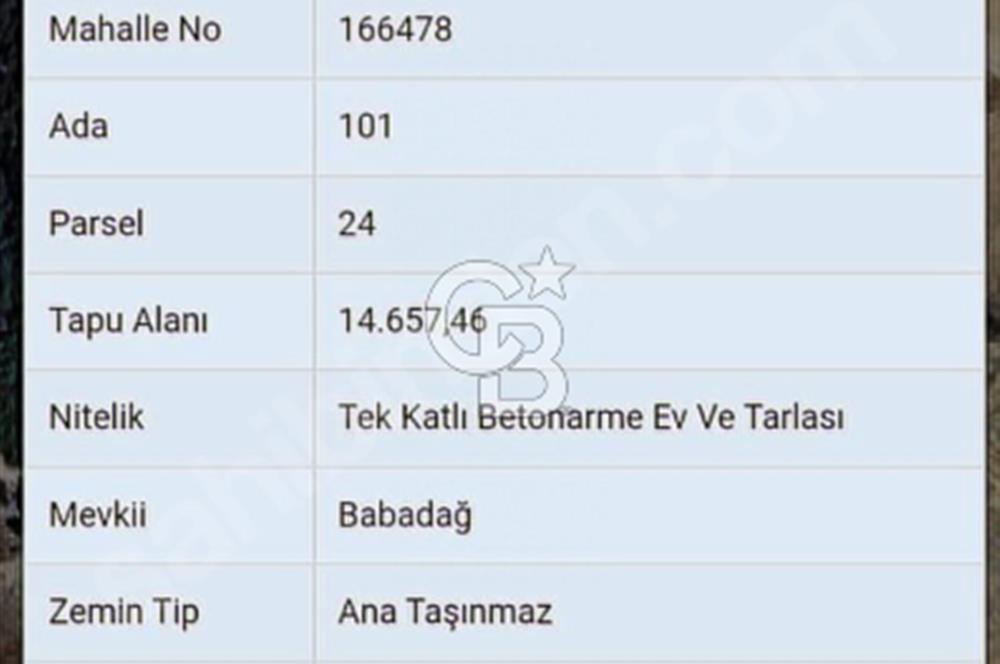 Denizli Babadağ'da İçinde Ev Bulunan Satılık Tarla