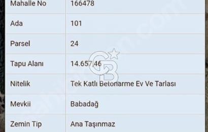 Denizli Babadağ'da İçinde Ev Bulunan Satılık Tarla
