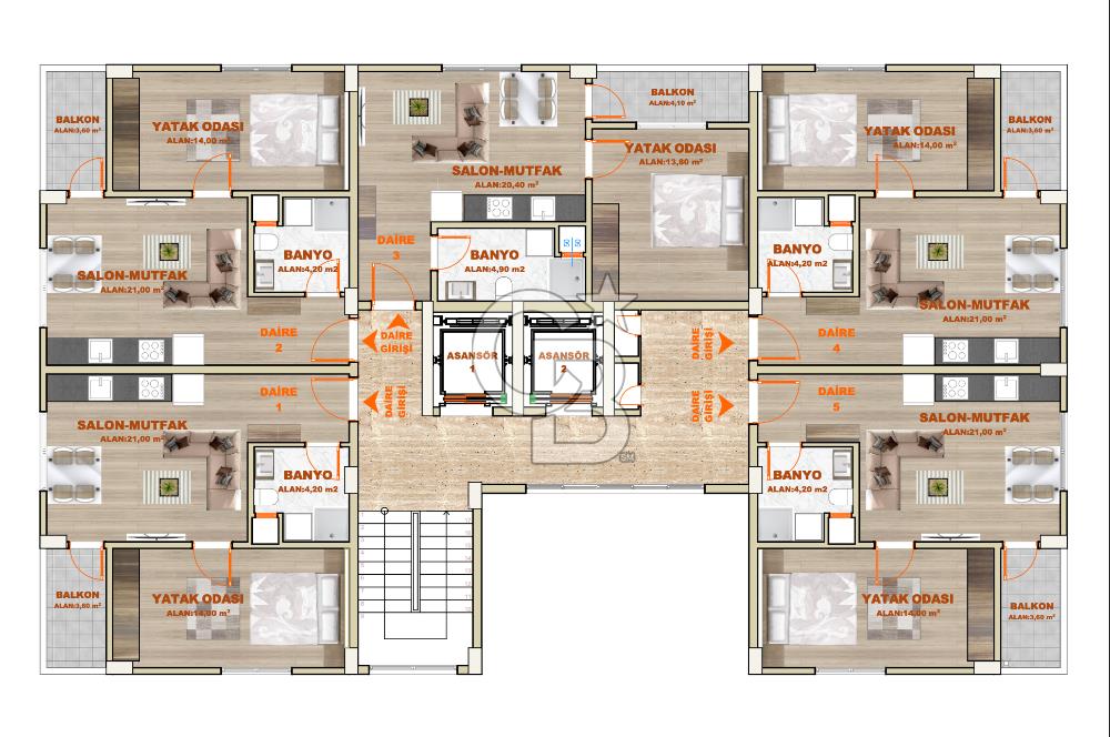 CUMHURİYET MAHALLESİNDE 1+1 FIRSAT SATILIK DAİRELER 